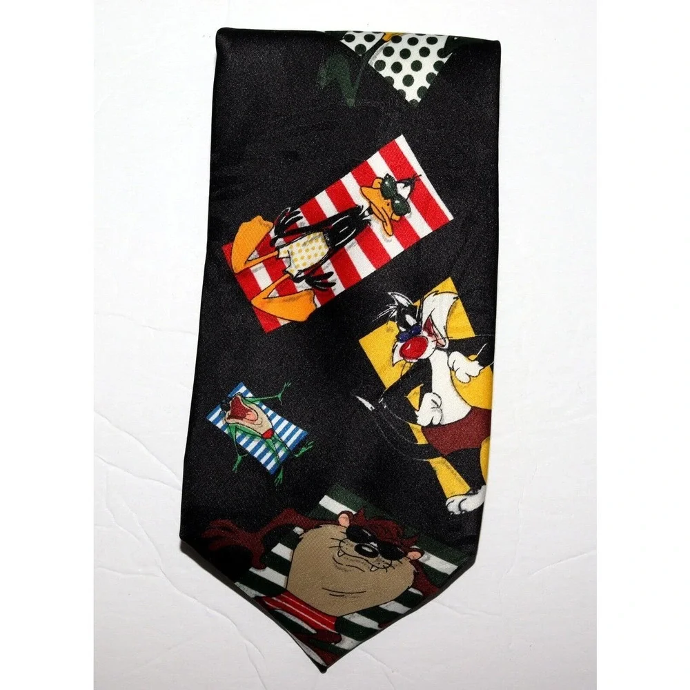 Vintage Looney Tunes‎ Characters Neck Tie 1995 Beach Resort Characters Tie